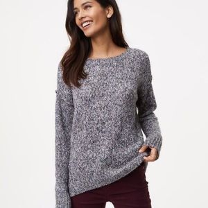 LOFT marled dark navy blue sweater
